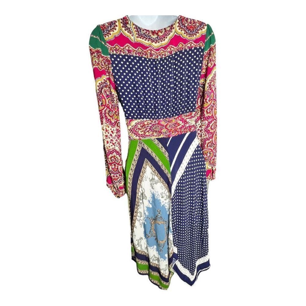 Anthropologie Women's 0 Moulinette Soeurs Istanbul Wrap Dress Multi-Color HOBO - Picture 4 of 12
